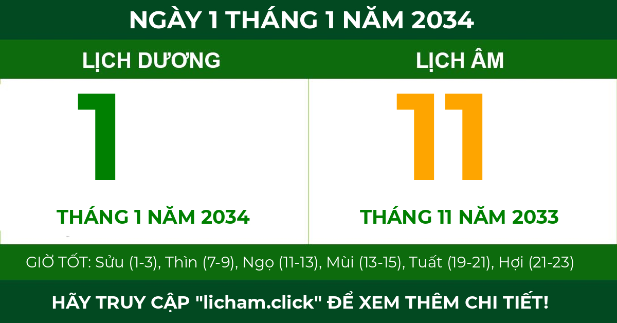 lịch âm ngày 1 tháng 1 năm 2034
