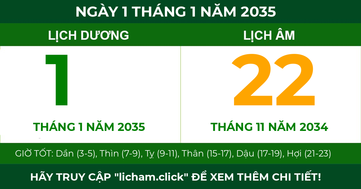 lịch âm ngày 1 tháng 1 năm 2035