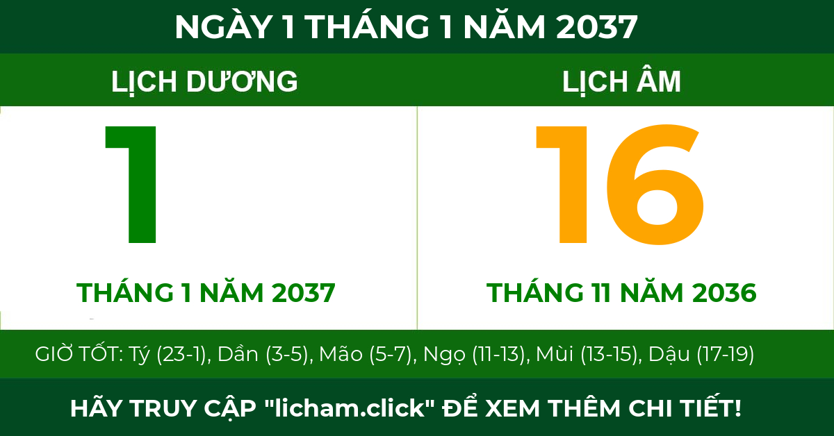 lịch âm ngày 1 tháng 1 năm 2037