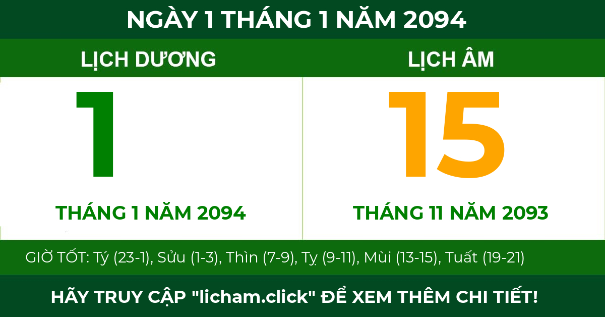 lịch âm ngày 1 tháng 1 năm 2094