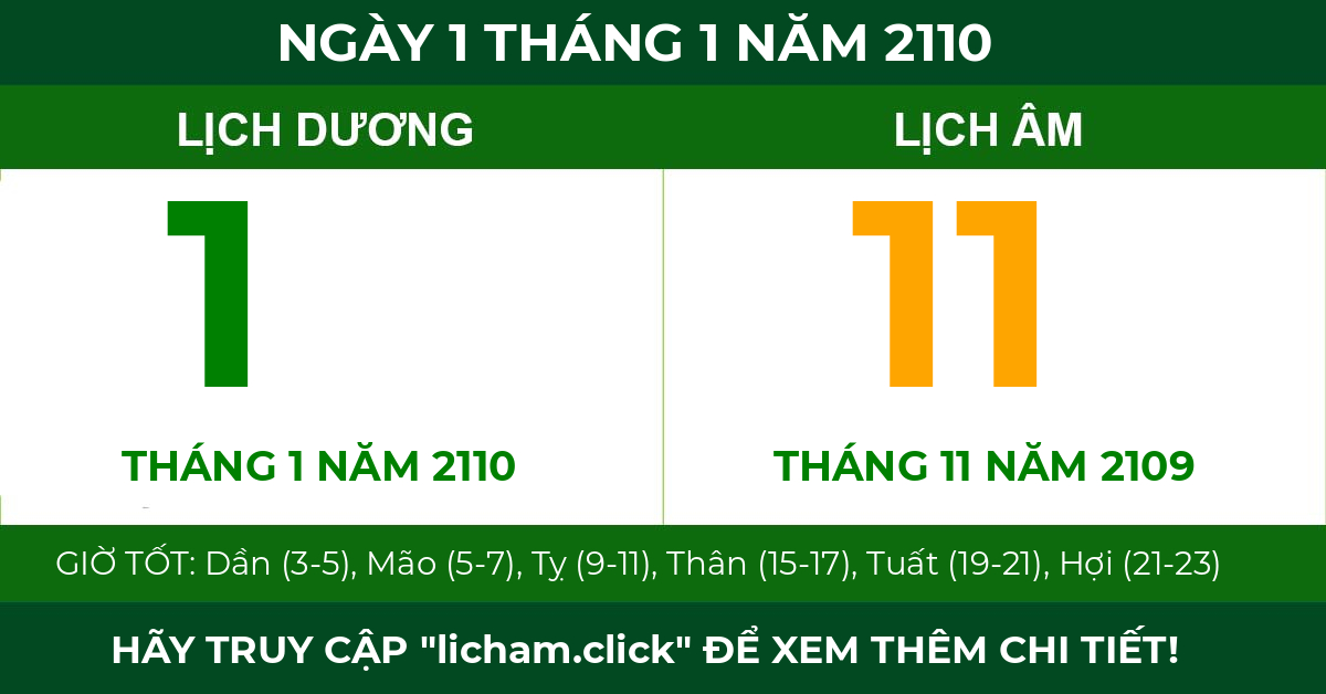 lịch âm ngày 1 tháng 1 năm 2110