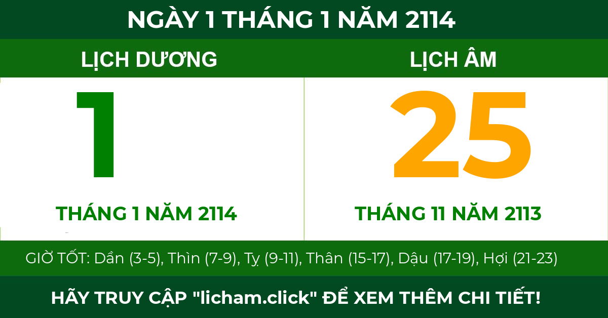 lịch âm ngày 1 tháng 1 năm 2114