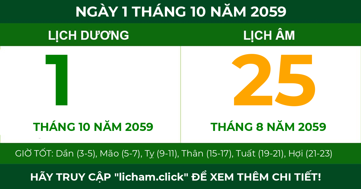 lịch âm ngày 1 tháng 10 năm 2059