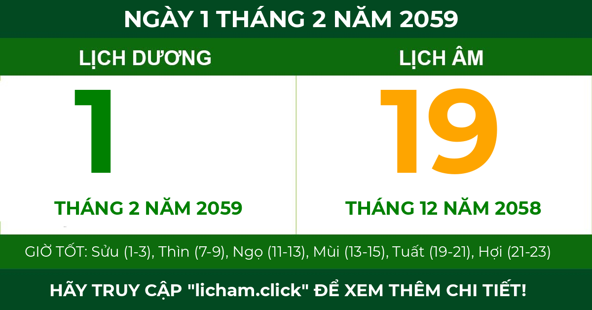lịch âm ngày 1 tháng 2 năm 2059