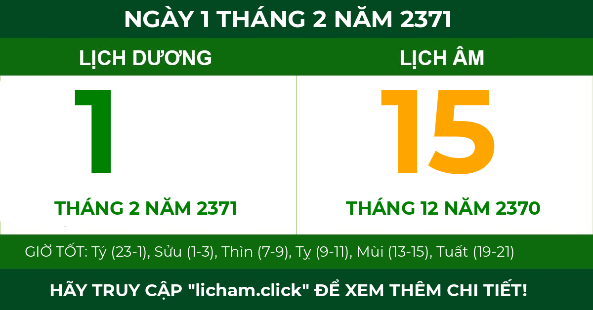 lịch âm ngày 1 tháng 2 năm 2371