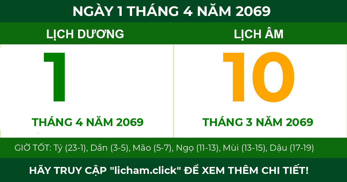lịch âm ngày 1 tháng 4 năm 2069