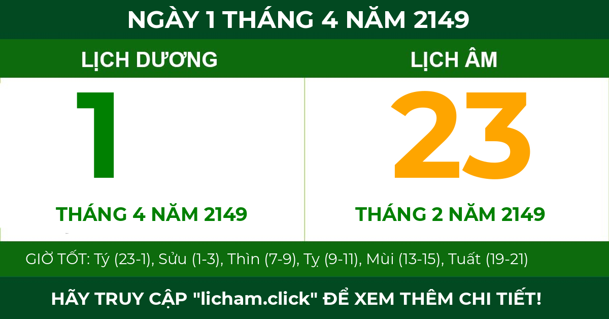 lịch âm ngày 1 tháng 4 năm 2149
