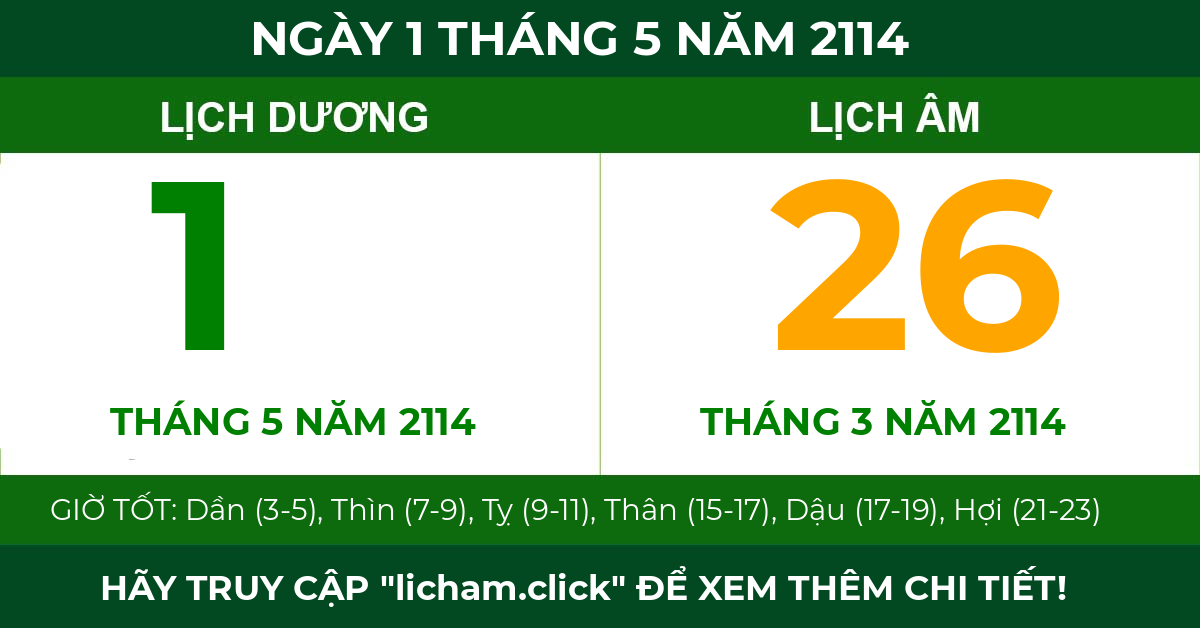 lịch âm ngày 1 tháng 5 năm 2114