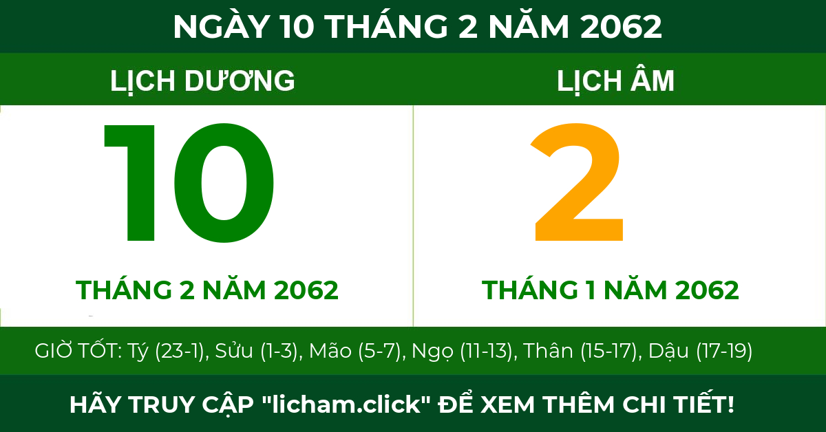 lịch âm ngày 10 tháng 2 năm 2062
