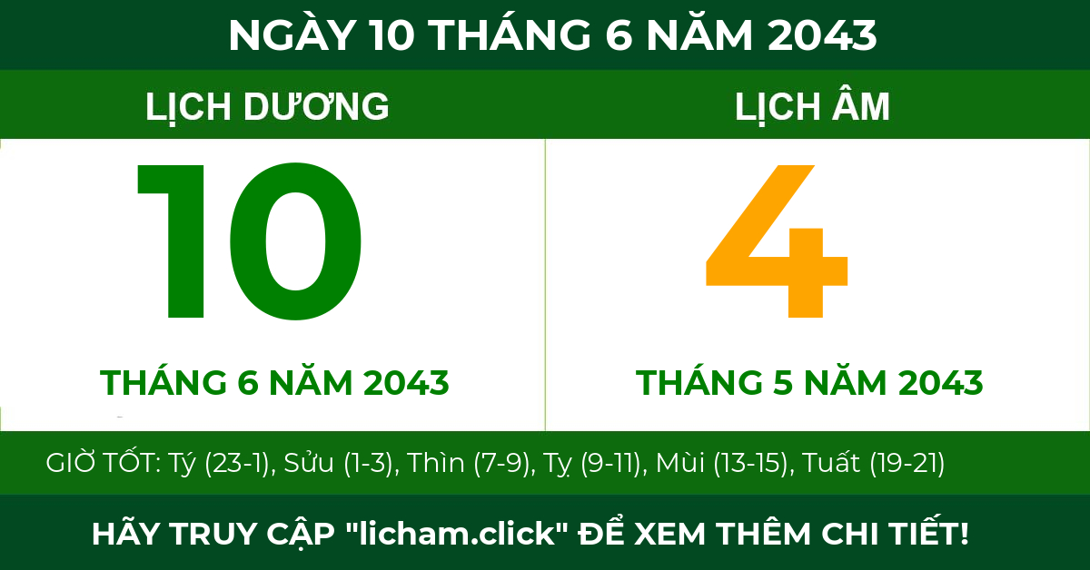 lịch âm ngày 10 tháng 6 năm 2043