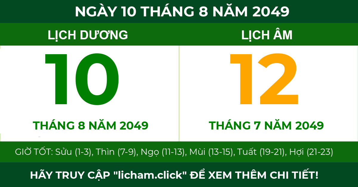 lịch âm ngày 10 tháng 8 năm 2049