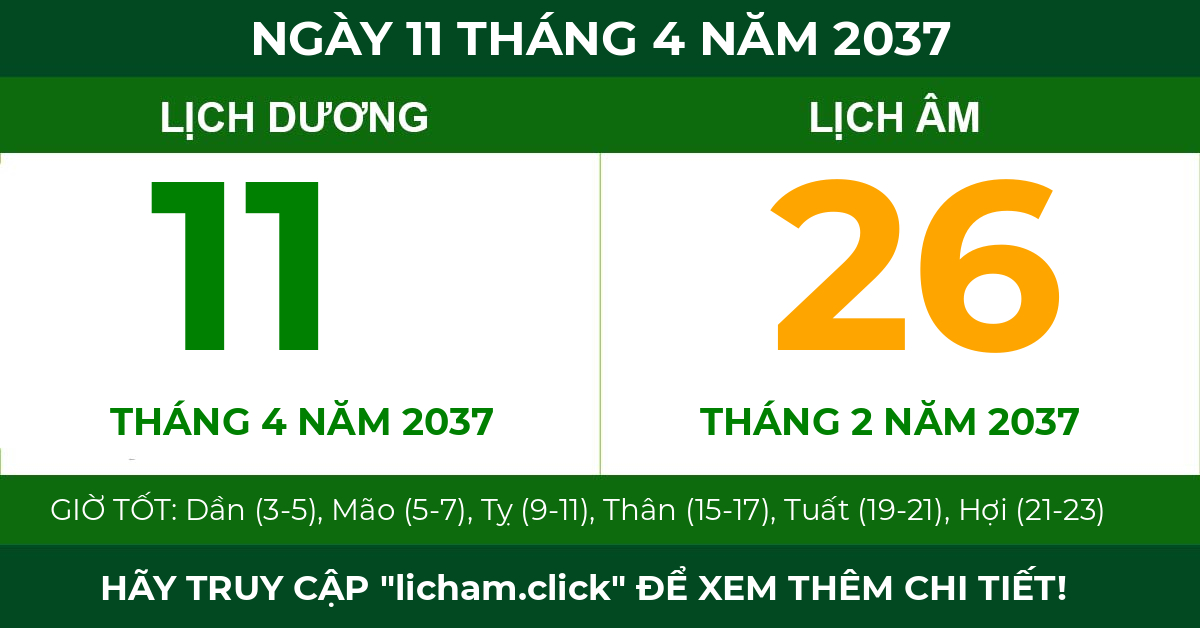 lịch âm ngày 11 tháng 4 năm 2037
