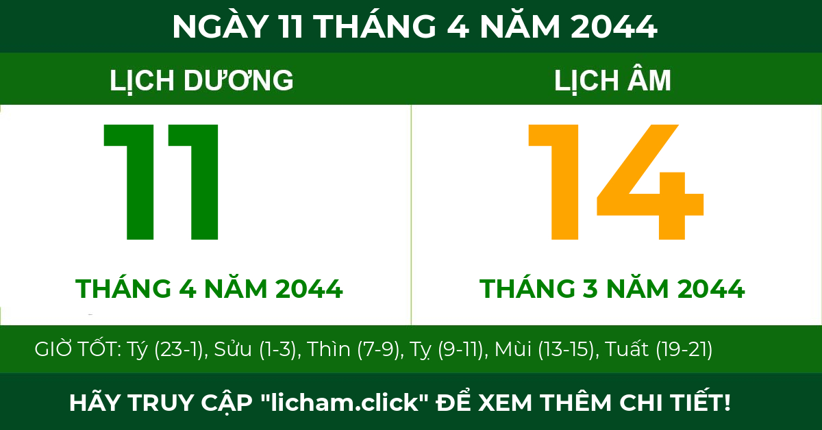 lịch âm ngày 11 tháng 4 năm 2044