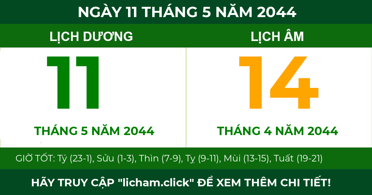 lịch âm ngày 11 tháng 5 năm 2044