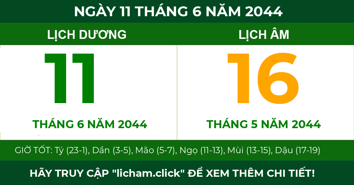 lịch âm ngày 11 tháng 6 năm 2044