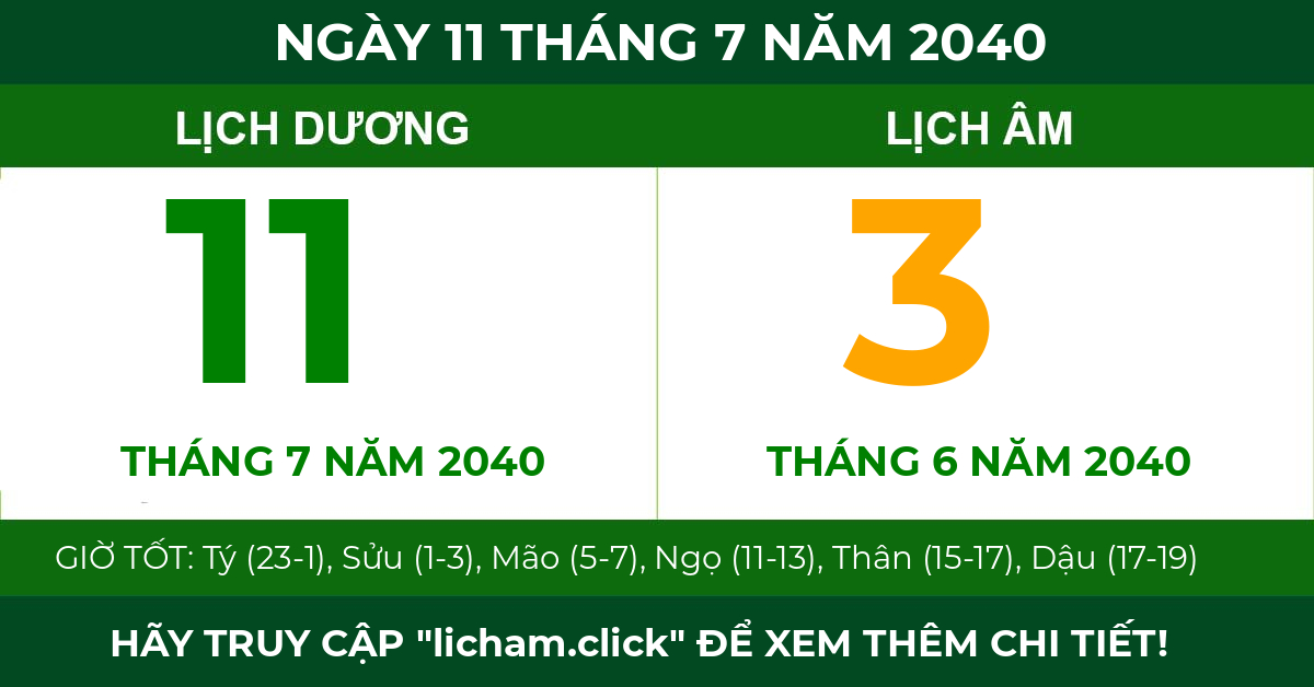 lịch âm ngày 11 tháng 7 năm 2040