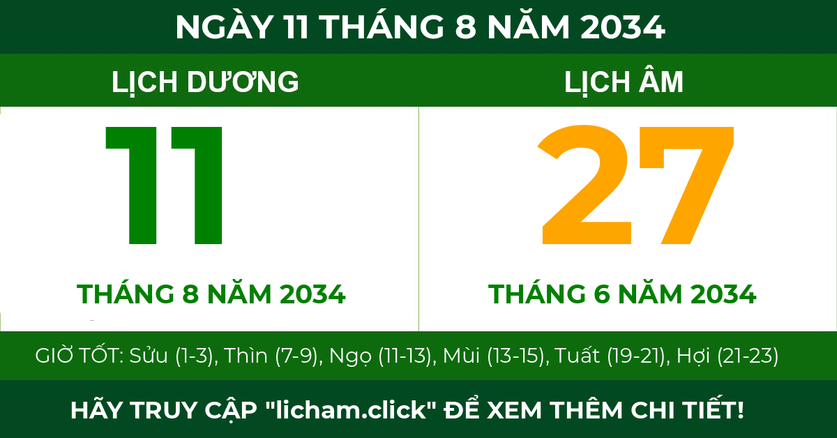 lịch âm ngày 11 tháng 8 năm 2034