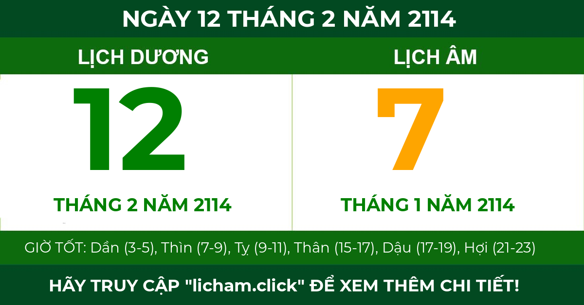 lịch âm ngày 12 tháng 2 năm 2114