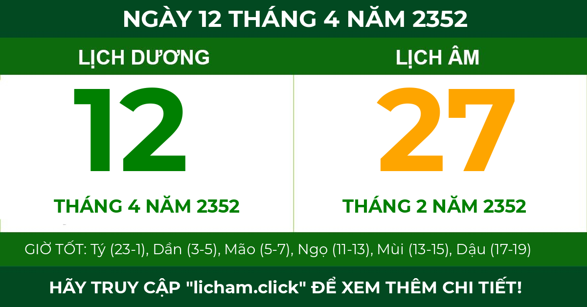 lịch âm ngày 12 tháng 4 năm 2352