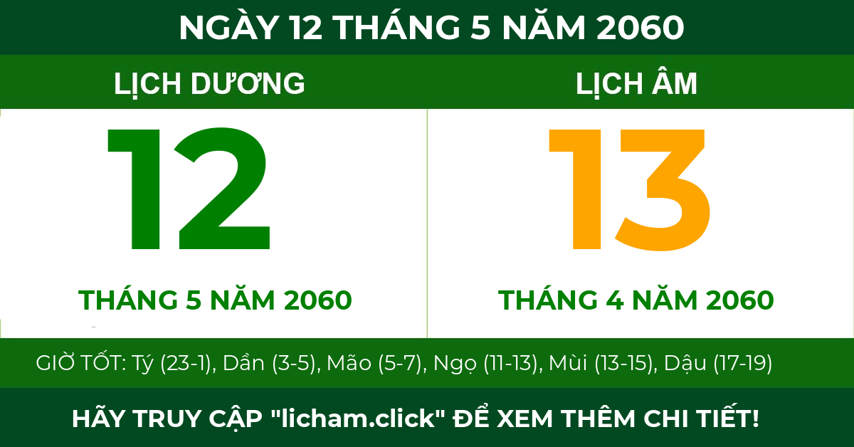 lịch âm ngày 12 tháng 5 năm 2060