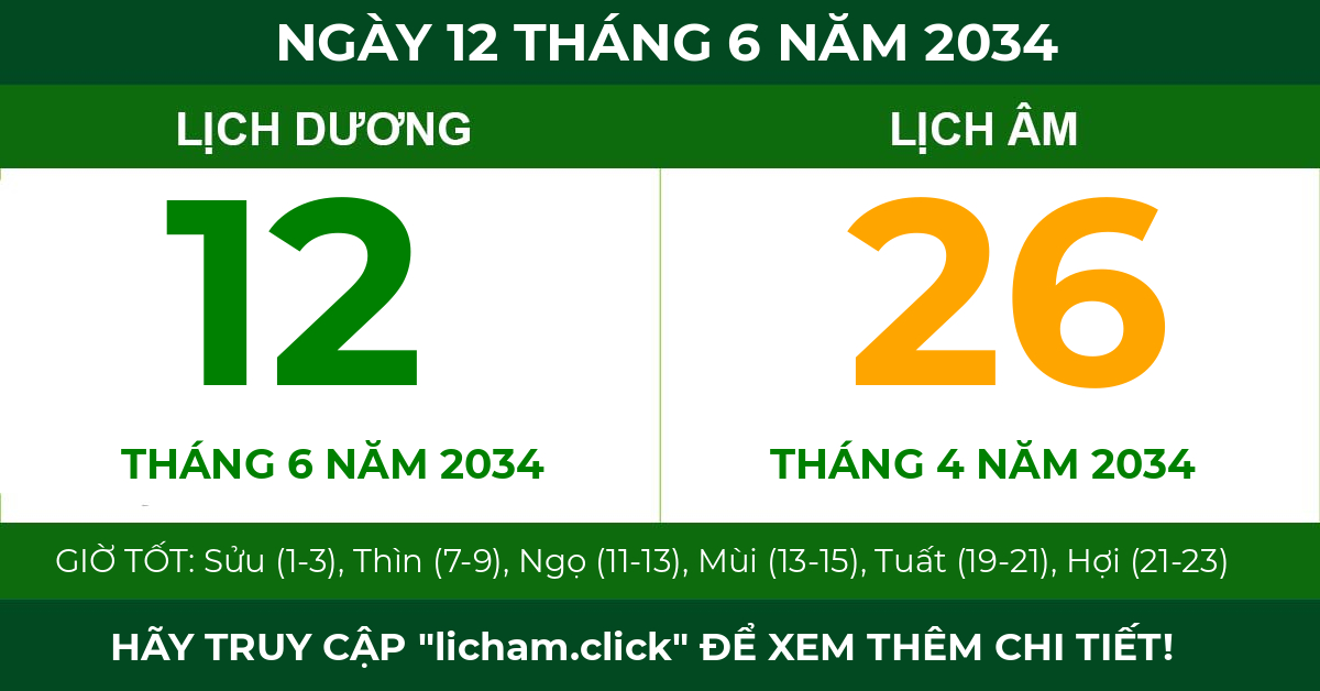 lịch âm ngày 12 tháng 6 năm 2034
