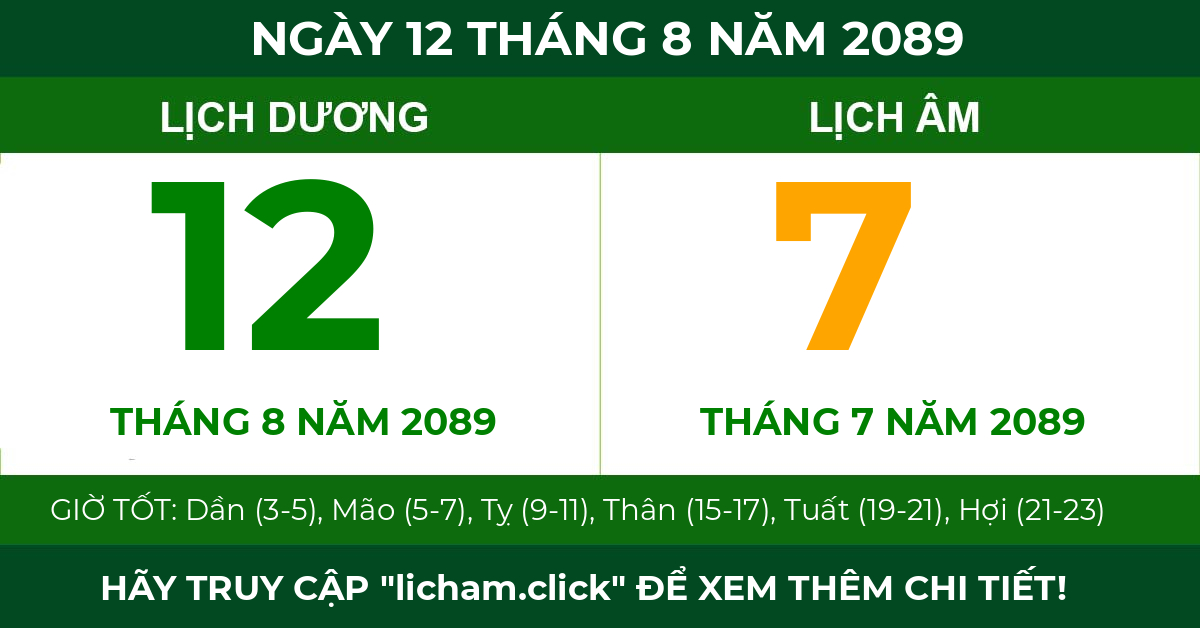 lịch âm ngày 12 tháng 8 năm 2089