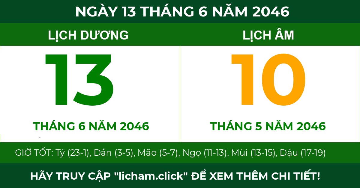 lịch âm ngày 13 tháng 6 năm 2046