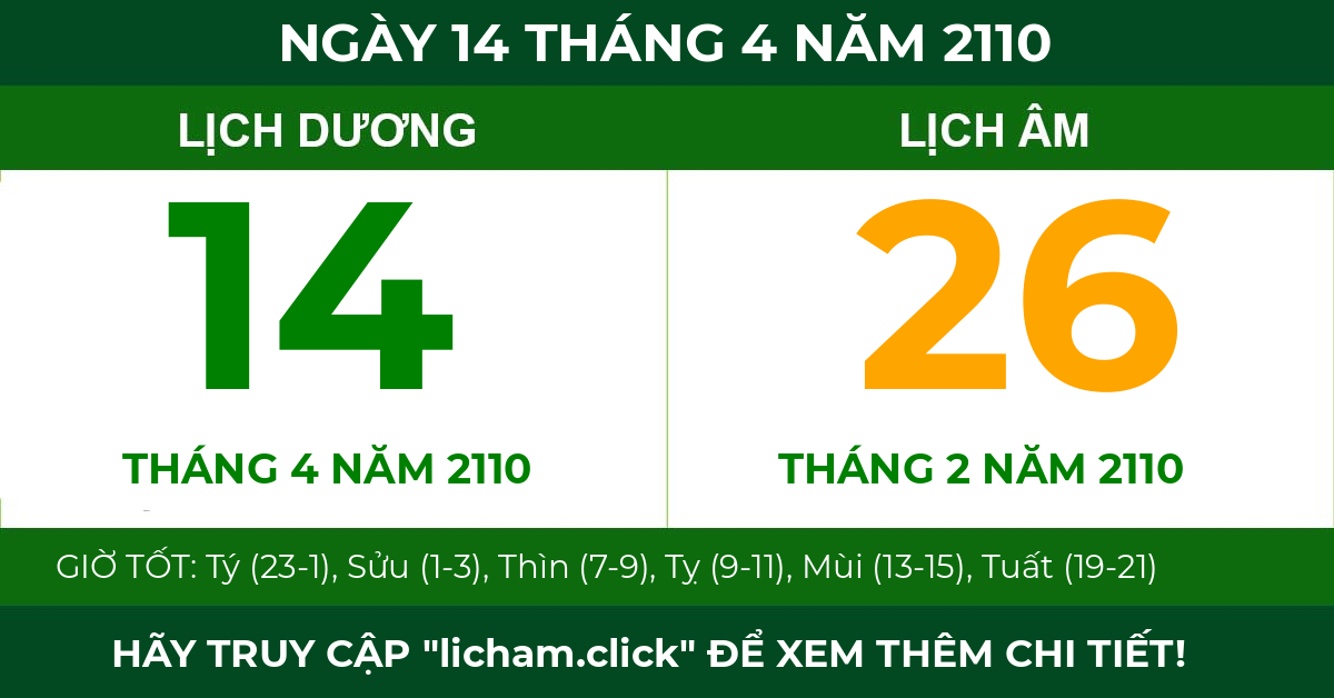 lịch âm ngày 14 tháng 4 năm 2110