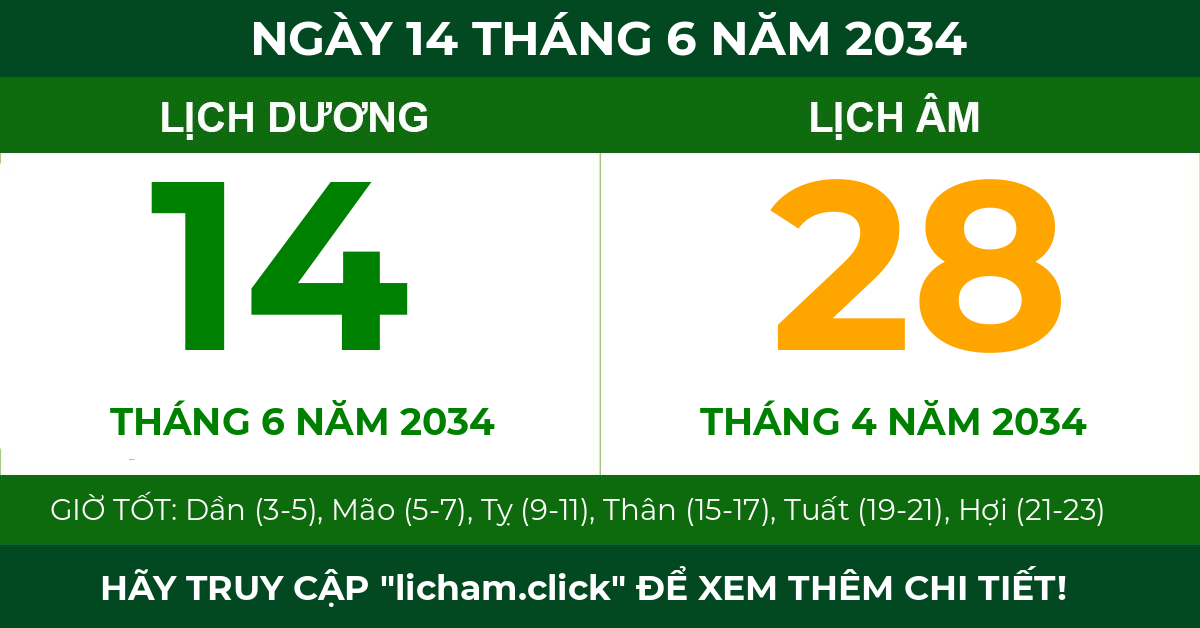 lịch âm ngày 14 tháng 6 năm 2034