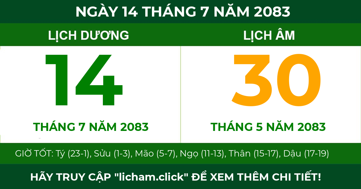 lịch âm ngày 14 tháng 7 năm 2083