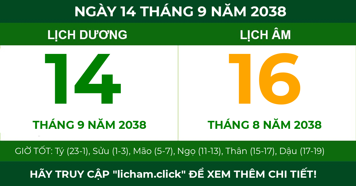 lịch âm ngày 14 tháng 9 năm 2038