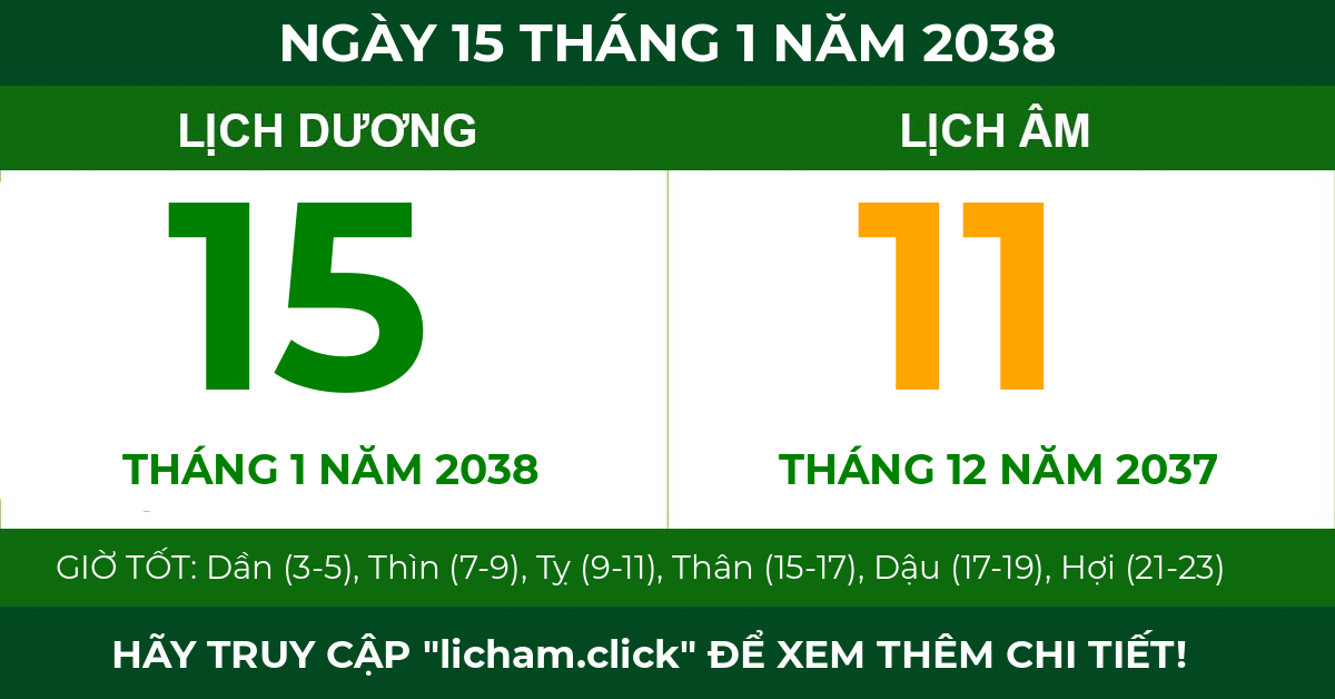 lịch âm ngày 15 tháng 1 năm 2038
