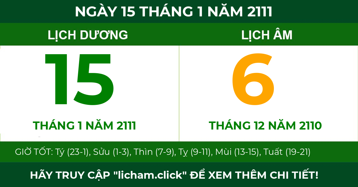 lịch âm ngày 15 tháng 1 năm 2111