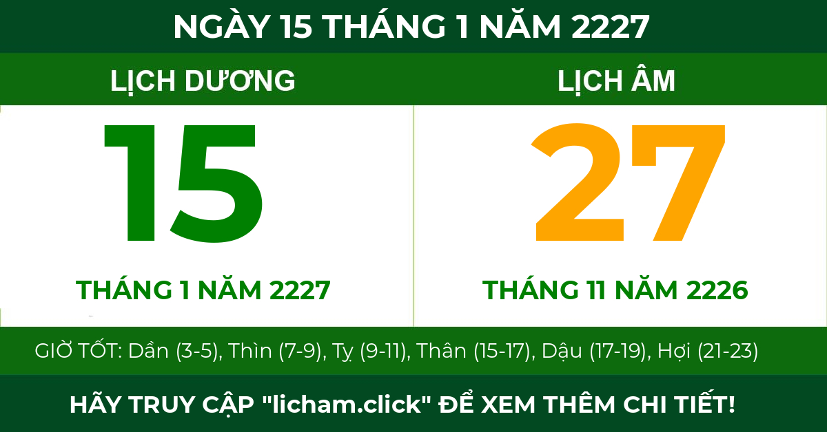 lịch âm ngày 15 tháng 1 năm 2227