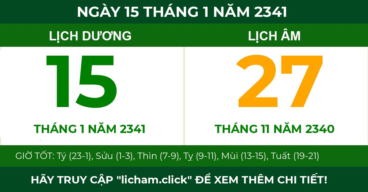 lịch âm ngày 15 tháng 1 năm 2341