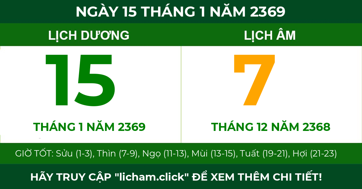 lịch âm ngày 15 tháng 1 năm 2369