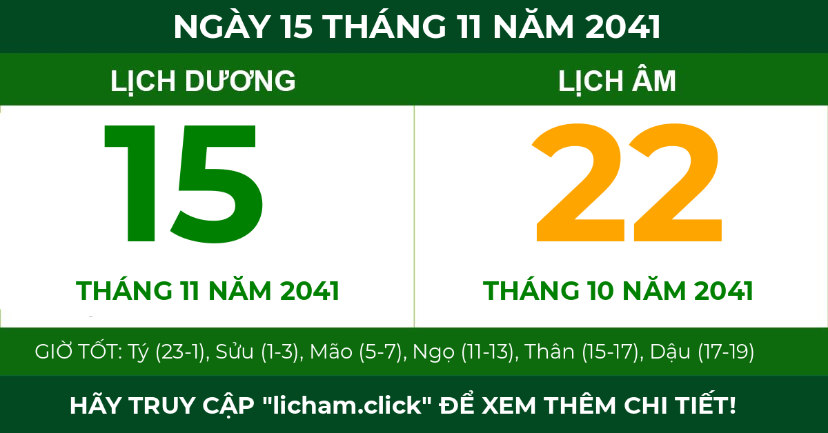 lịch âm ngày 15 tháng 11 năm 2041