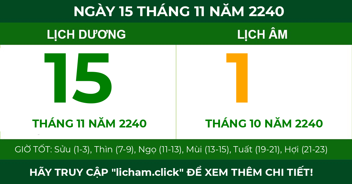 lịch âm ngày 15 tháng 11 năm 2240