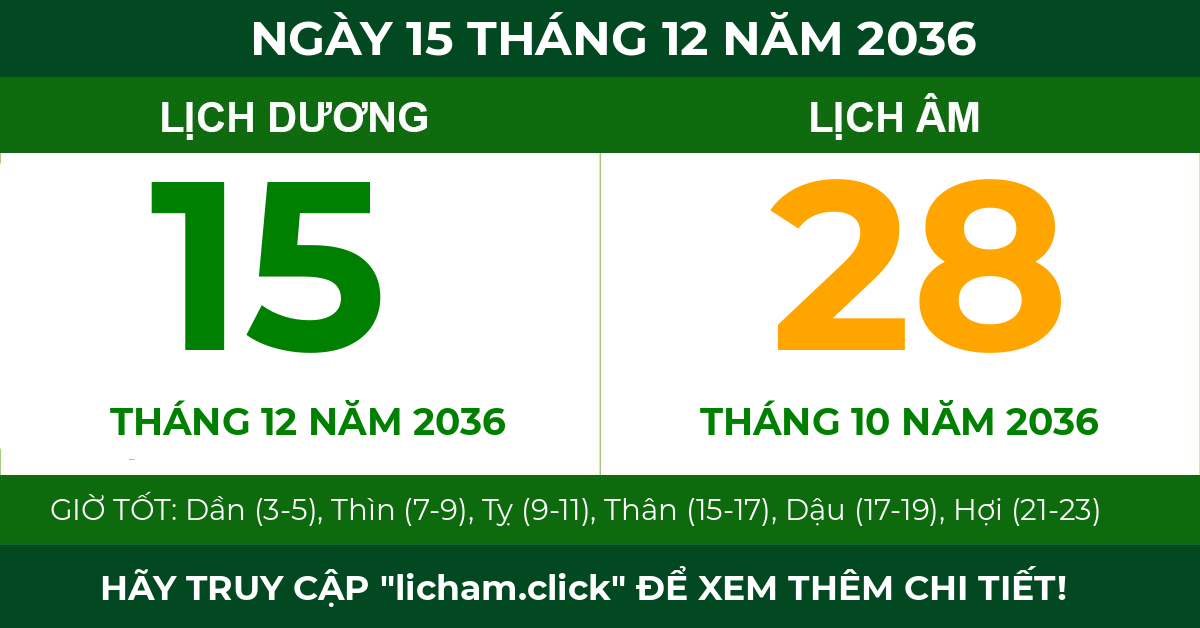 lịch âm ngày 15 tháng 12 năm 2036