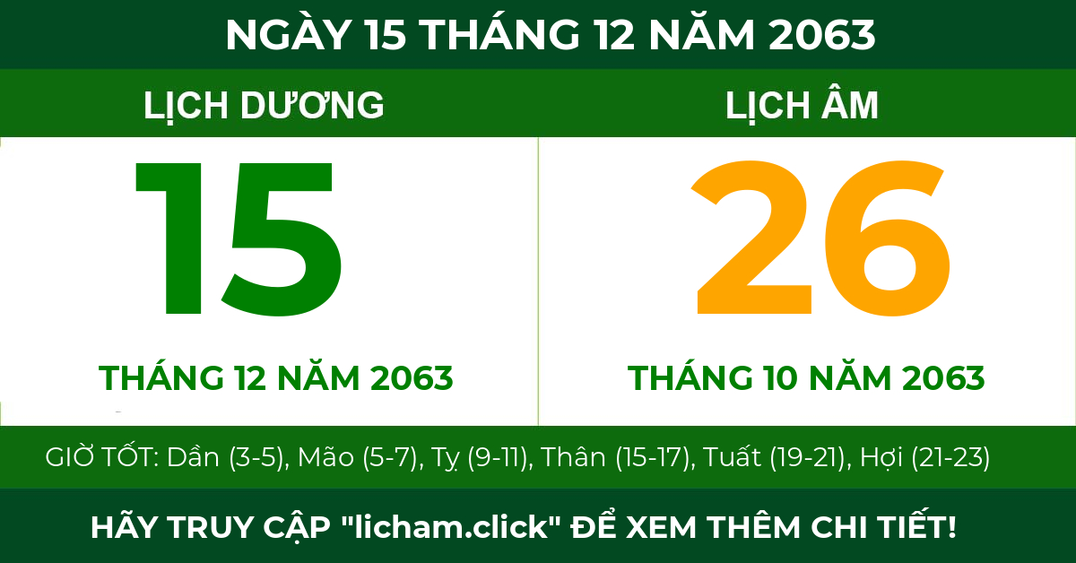 lịch âm ngày 15 tháng 12 năm 2063