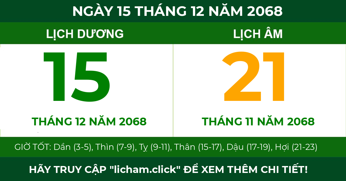 lịch âm ngày 15 tháng 12 năm 2068