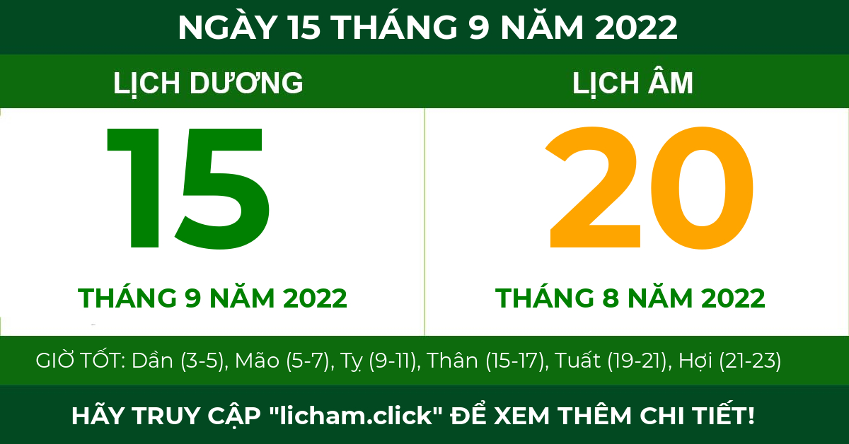 lịch âm ngày 15 tháng 9 năm 2022