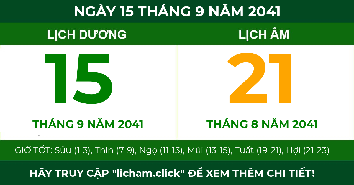 lịch âm ngày 15 tháng 9 năm 2041