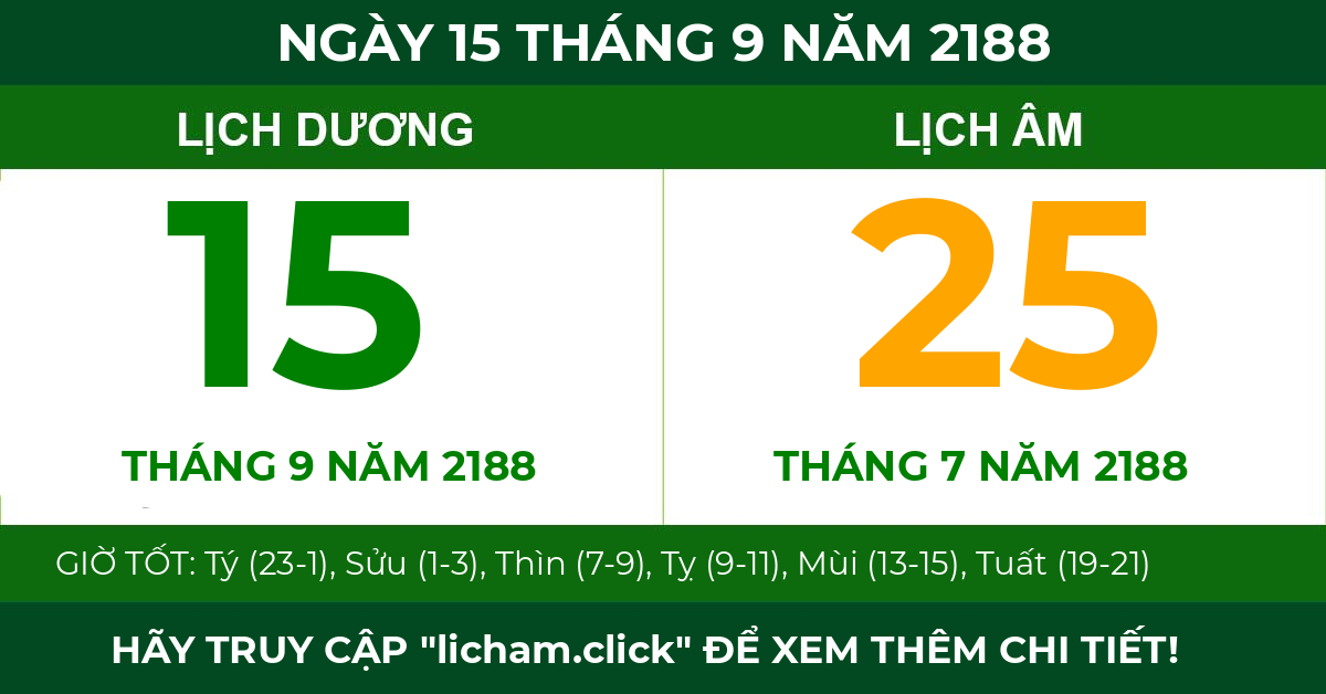 lịch âm ngày 15 tháng 9 năm 2188