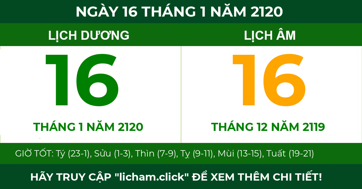 lịch âm ngày 16 tháng 1 năm 2120