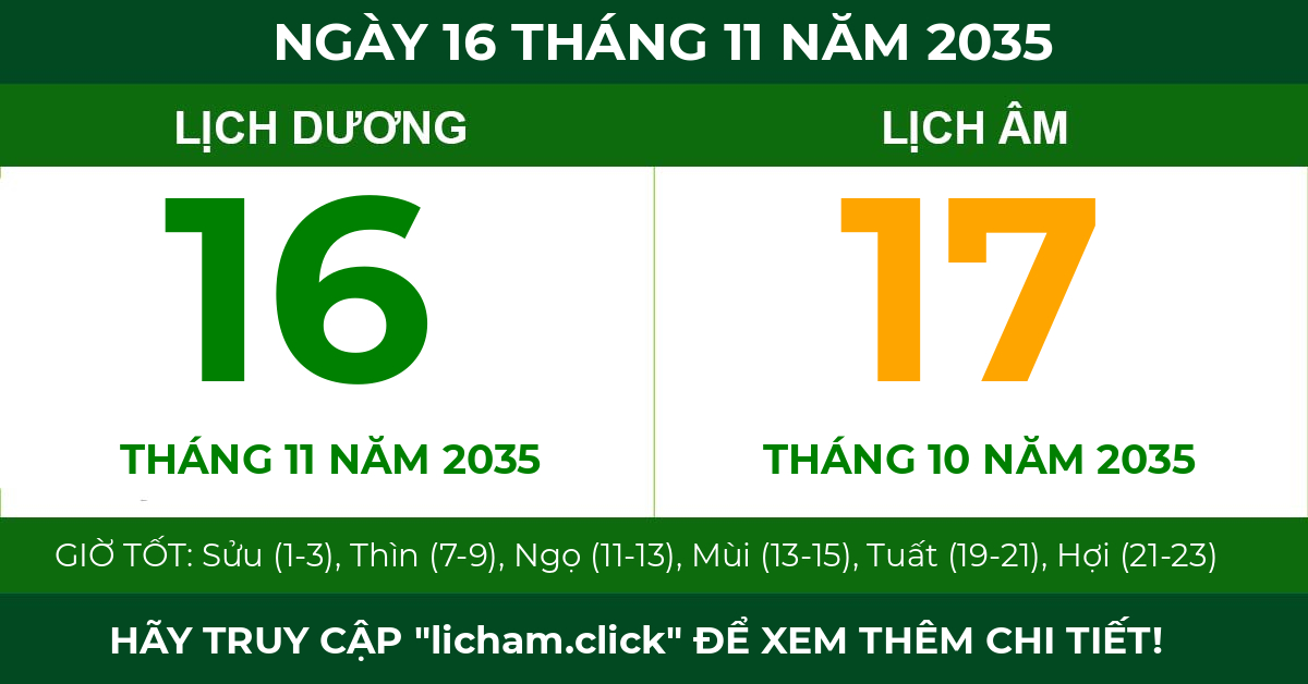 lịch âm ngày 16 tháng 11 năm 2035