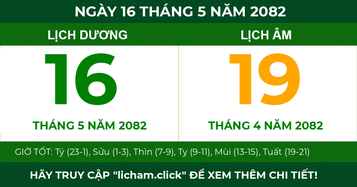 lịch âm ngày 16 tháng 5 năm 2082