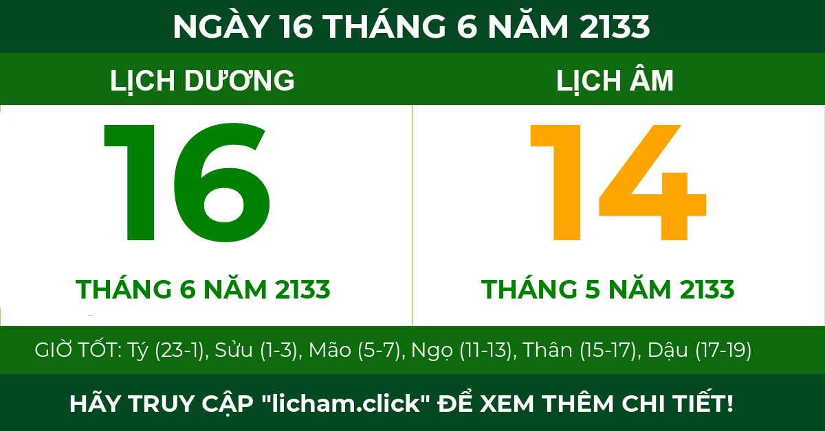 lịch âm ngày 16 tháng 6 năm 2133