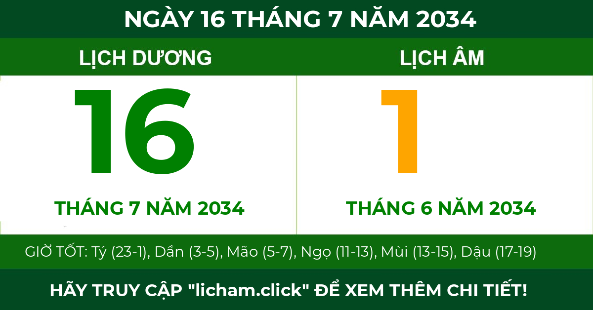 lịch âm ngày 16 tháng 7 năm 2034