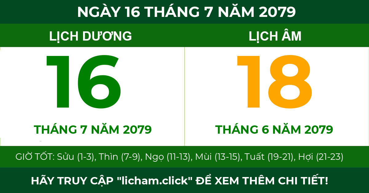lịch âm ngày 16 tháng 7 năm 2079